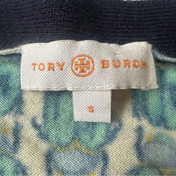 Tory Burch Beetle Scarab Bugs Merino Wool Cardigan Sz Small - Picture 10 of 13